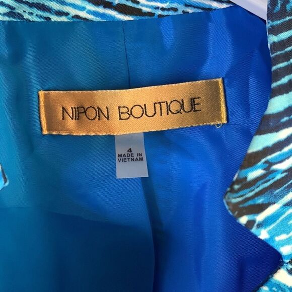 Nipon boutique size four three-quarter length sleeves cropped jacket - Picture 9 of 12